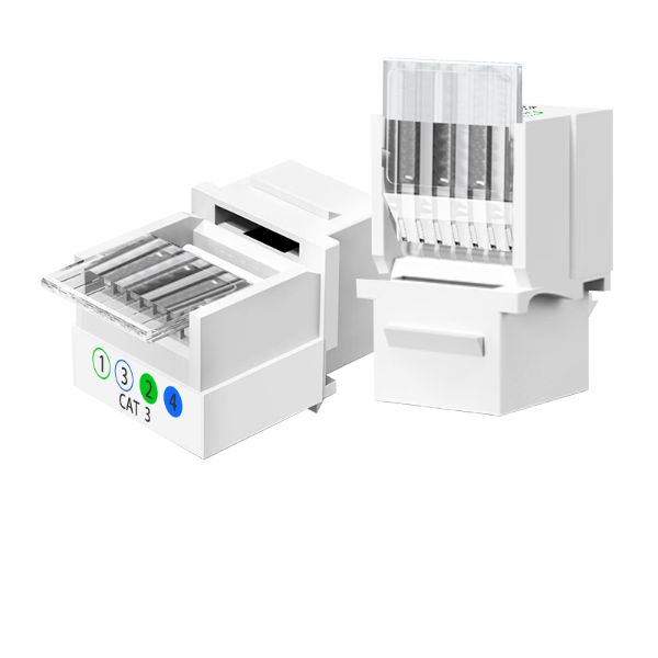 RJ11 电话语音 90°免打模块